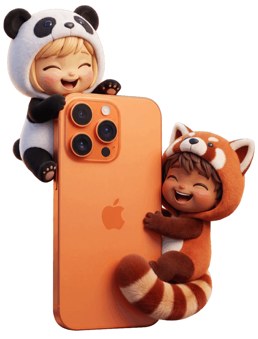 Two Helm mascots hanging out on the Helm teen social app together